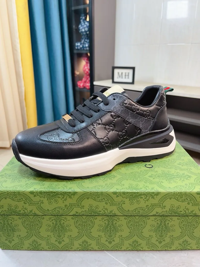 Men's shoes 💰438🌹🌹[GUCCI] Gucci's new lace-up casual men's shoes are on the market first, and the materials and workmanship are superior to all versions on the market. The highest quality shipped first-layer cowhide with imported original perforated materials➕Genuine leather lining, privately molded soft outsole, high foot comfort, imported special materials highlight the brand's unique charm, high-end customization 38-44
